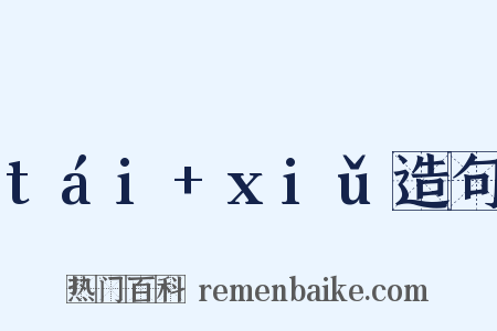 tái+xiǔ造句是什么意思的图片